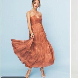 Few Moda Rust Colored Shimmering Dress NEW WITH TAGS (NWT) Size XS